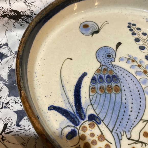 Ken Edwards El Palomar Mexico Tonala 10" deep  plate Tonala - Picture 7 of 10